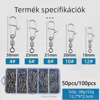 Fejlesztett amerikai stílusú nyolcas forgó csali készlet, gyorsnyitású nyolcas gyűrű csatlakozókkal, horgászfelszerelés kiegészítők