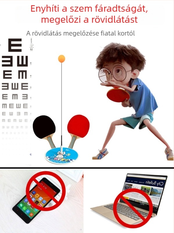 Otthoni asztalitenisz-edző gyerekeknek Nezha motívummal és látás-edzővel