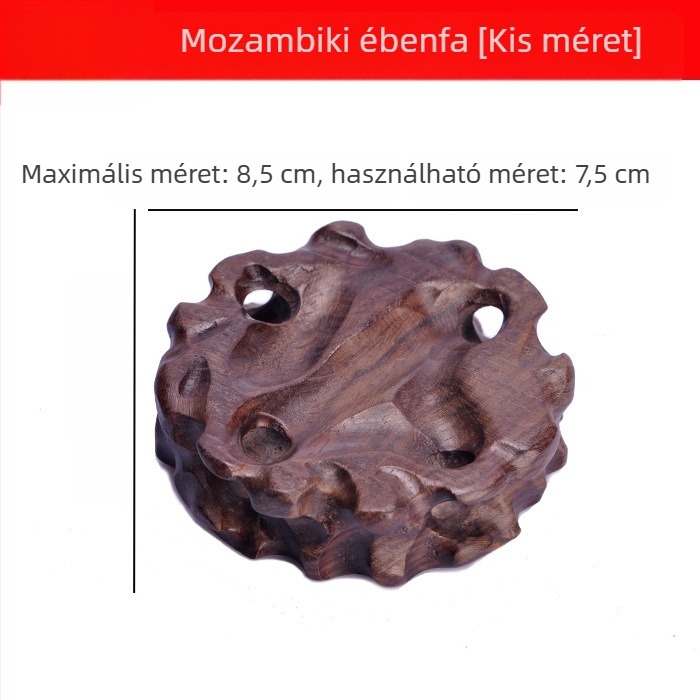 Kör alakú tömörfa alap gyökérfaragással Yixing agyag teáskanna és kőváza számára