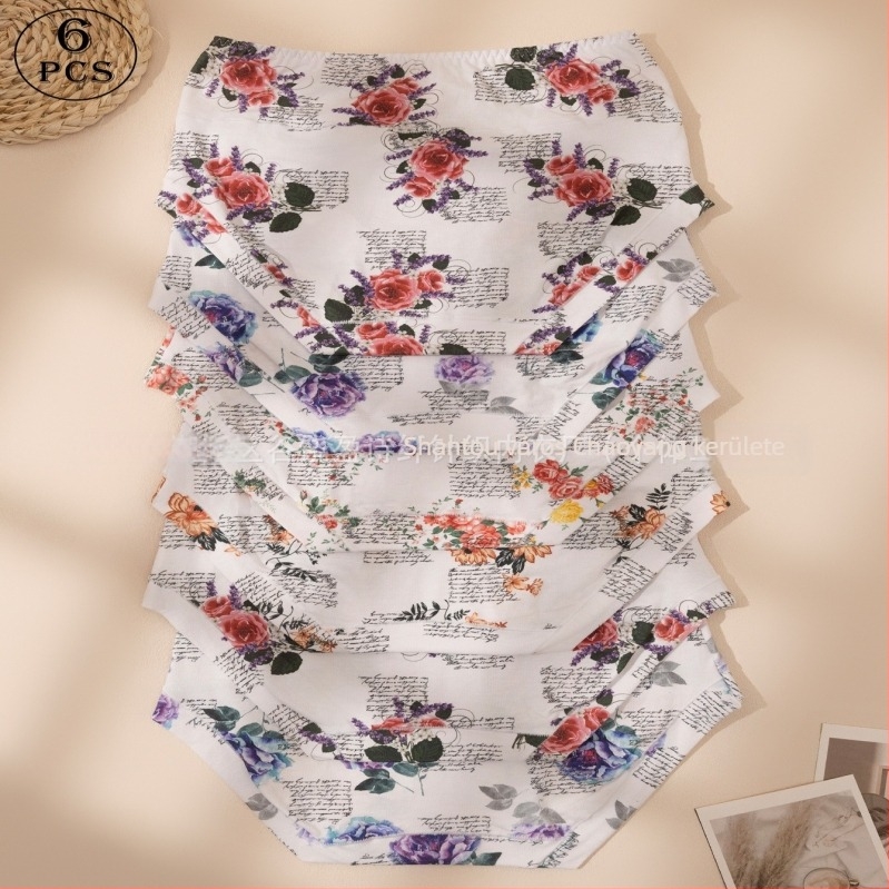 Női magas derekú bikini alsó, haskontrollal, háromszög fazon, nagy mintával, színblokkal