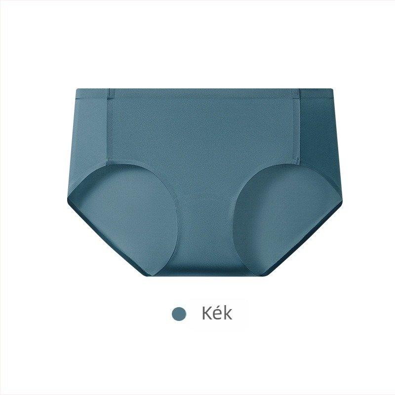 Női seamless nylon alsónemű, középmagasságú, antibakteriális és lélegző, Ice Silk felületű finisz, intim résznél mulberry selyem bélés