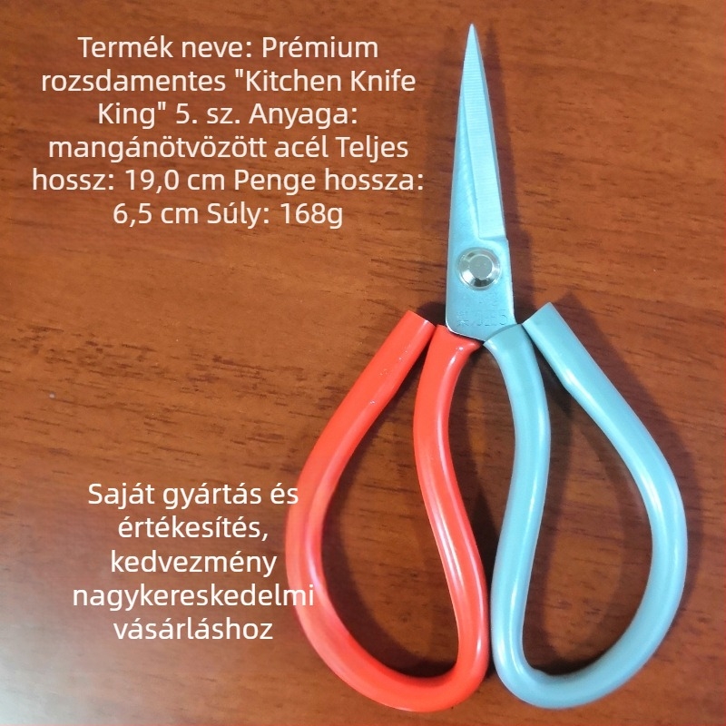 Rozsdamentes acélból készült korrózióálló, többfunkciós olló konyhára, háztartásra és ipari felhasználásra, virágvágáshoz
