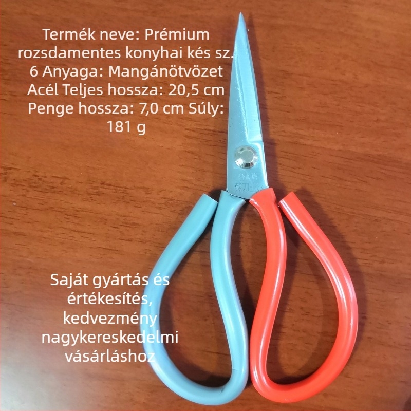 Rozsdamentes acélból készült korrózióálló, többfunkciós olló konyhára, háztartásra és ipari felhasználásra, virágvágáshoz