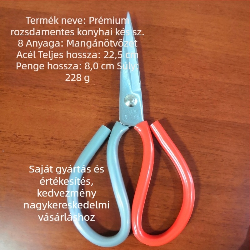 Rozsdamentes acélból készült korrózióálló, többfunkciós olló konyhára, háztartásra és ipari felhasználásra, virágvágáshoz