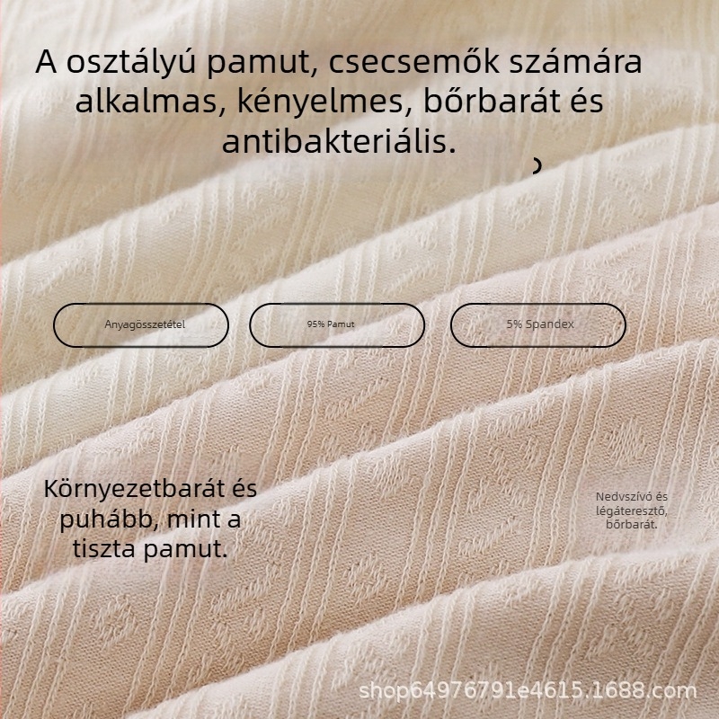 Női magas derekú pamut alsónemű, 7A tiszta pamut, antibakteriális ágyéktáj, nem szorít, plusz méret