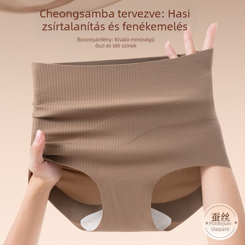 Új stílusú női fehérnemű, magas derekú, varrás nélküli, haskontrollal, Ice Silk nyárra
