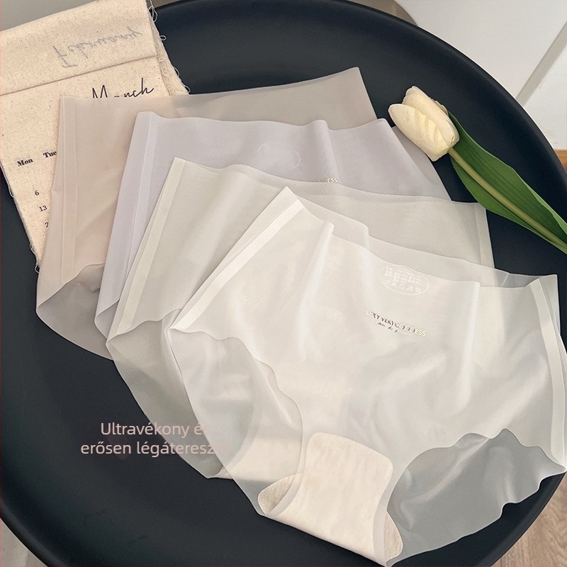 Női vékony, láthatatlan bugyi ice silk anyagból, varrás nélküli, kényelmes és lélegző