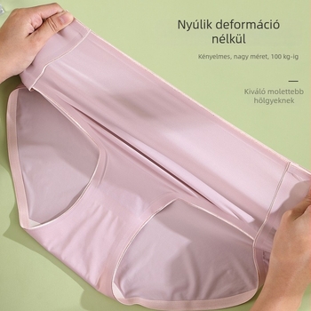 Nyári Ice Silk női alsónemű, nagy méret, varrat nélküli, egy darabból álló, egyszerű, kényelmes, lélegző, gyorsan száradó