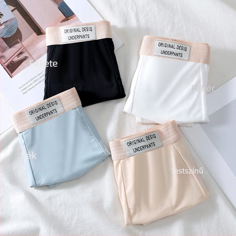 Férfi seamless boxer brief ice-silk anyagból, antibakteriális, lélegző, középmagas derekú, pamut bélés a kereszteződés területén