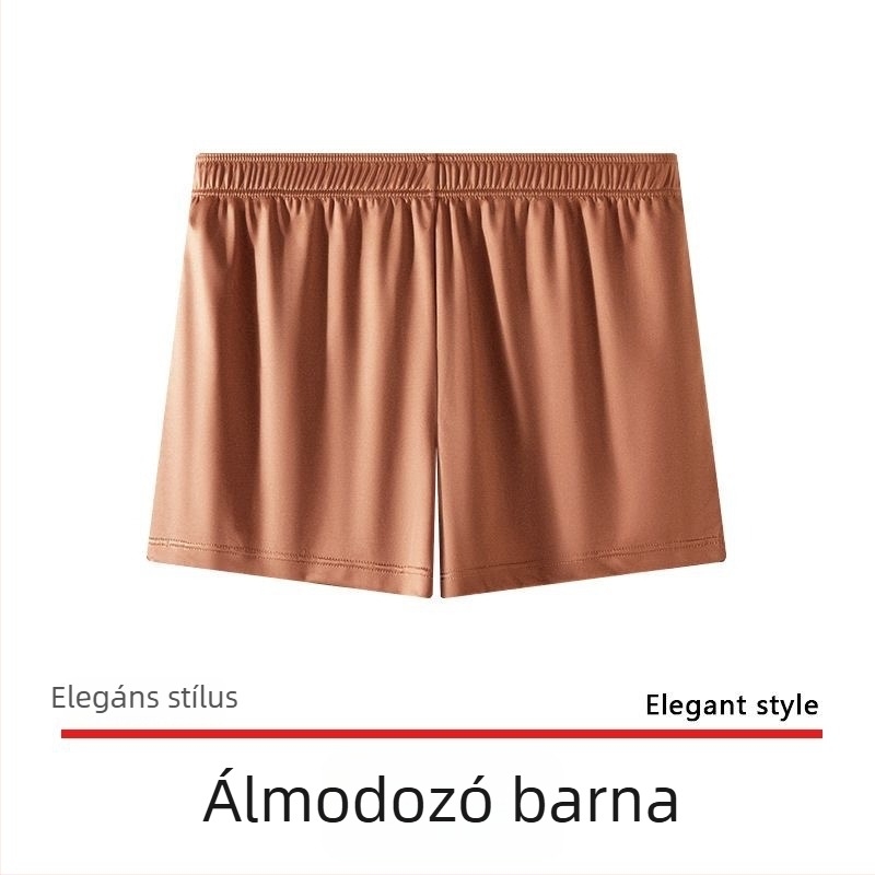 Férfi boxer brief, nagy méret, lélegző Ice Silk anyag, kényelmes otthoni nadrág