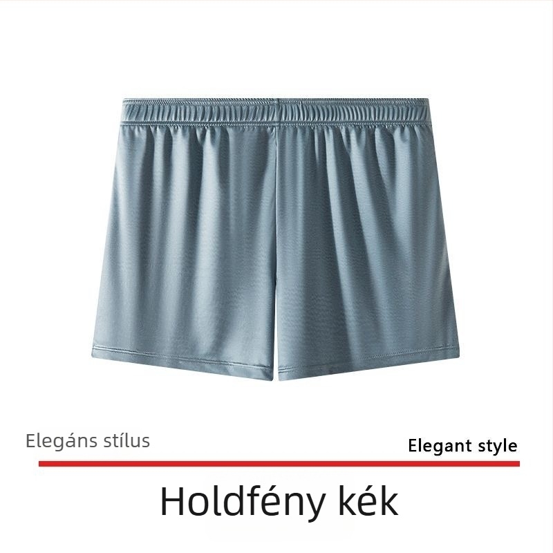 Férfi boxer brief, nagy méret, lélegző Ice Silk anyag, kényelmes otthoni nadrág