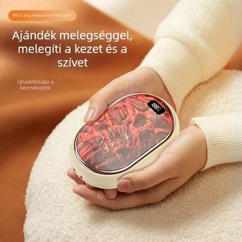 USB-s mini kézmelegítő digitális kijelzővel, beépített akkumulátorral 1200–2000 mAh, modell M61