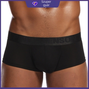 Férfi Ice Silk boxeralsó, alacsony derekú, egyszínű, légáteresztő, nagy méret