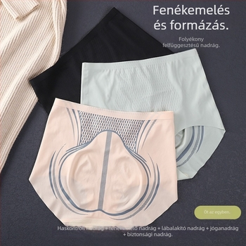 Női formázó alsó, magas derékú nylonból, csípőemelés, hasformázás, lélegző, antibakteriális Paclitaxel bevonat a szeméremtájon