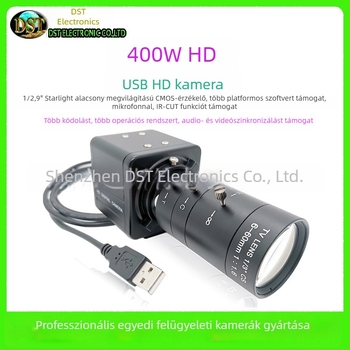 USB élő közvetítésű webkamera PC-hez, ipari kivitelű kamera konferenciákhoz és oktatáshoz, videohívások