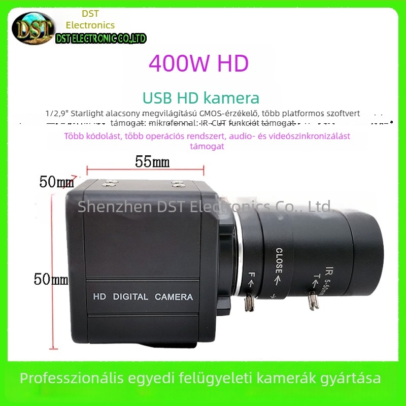 USB élő közvetítésű webkamera PC-hez, ipari kivitelű kamera konferenciákhoz és oktatáshoz, videohívások