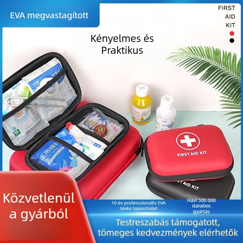EVA kültéri hordozható vészhelyzet- és elsősegély-készlet, cipzáros tároló fertőzésmegelőző eszközök számára