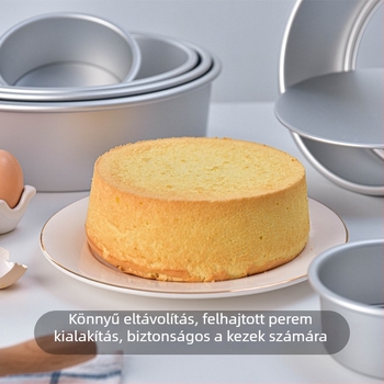Anódizált alumínium torta forma leválasztható aljjal, tapadásmentes, kör alakú