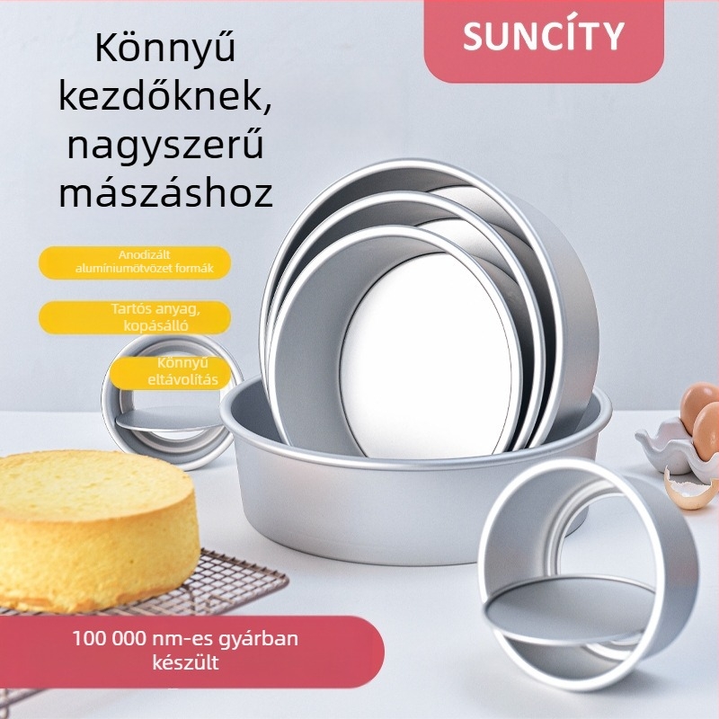 Anódizált alumínium torta forma leválasztható aljjal, tapadásmentes, kör alakú
