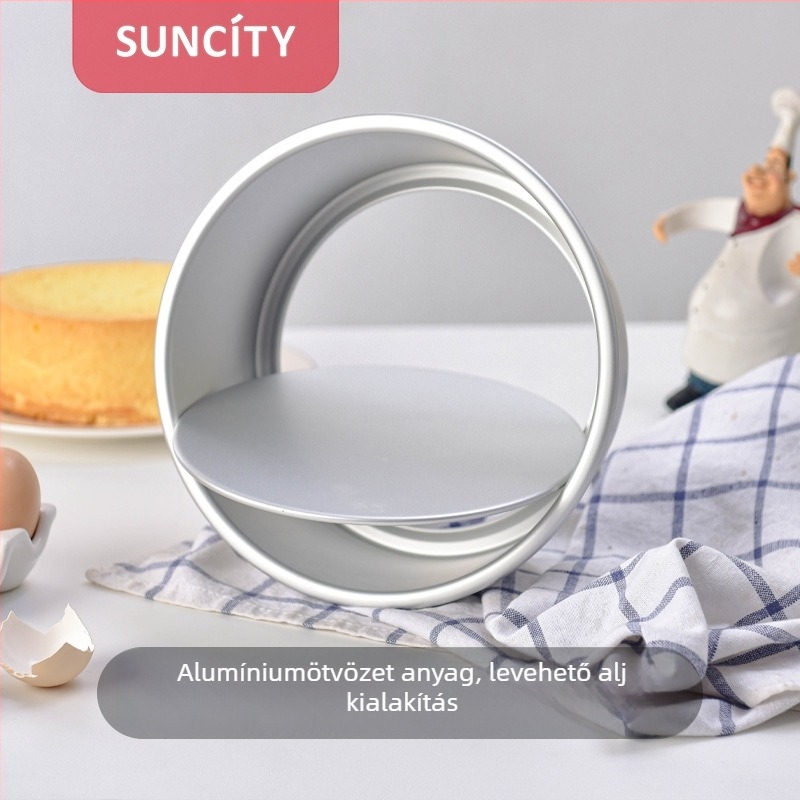 Anódizált alumínium torta forma leválasztható aljjal, tapadásmentes, kör alakú