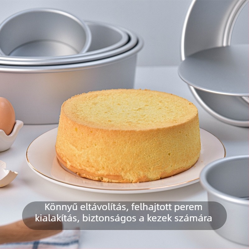 Anódizált alumínium torta forma leválasztható aljjal, tapadásmentes, kör alakú
