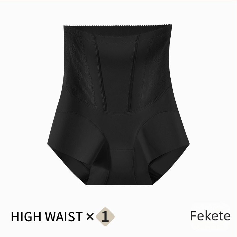 Nyári vékony, magas derekú hasformáló női alsónadrág nylonból, csipével, kényelmes és lélegző