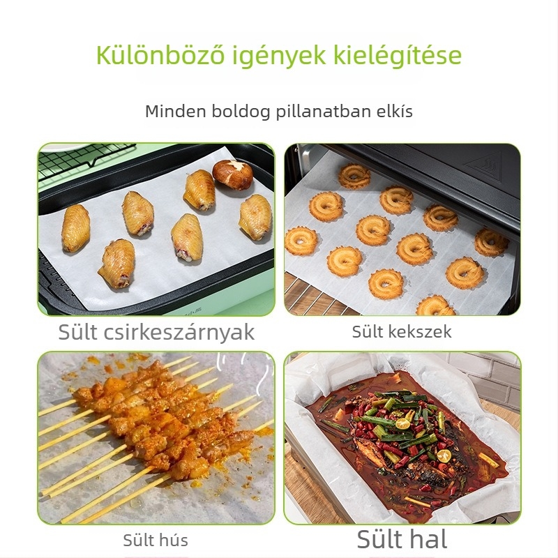 Élelmiszer-minőségű szilikon sütőpapír tekercsben, kétoldalas, olajfelszívó, ellenálló a magas hőmérsékletnek, sütőhöz és grillhez