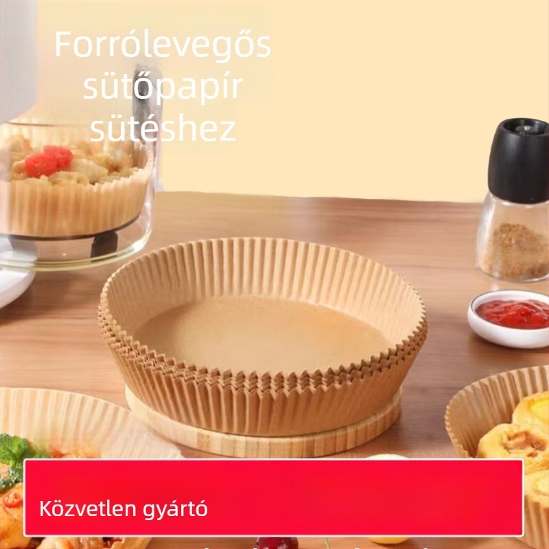 Sütőben használható olajfelszívó papír sütőpapírral, kör vagy négyszögletes papírtálcákkal, tapadásmentes, olajálló konyhai papír