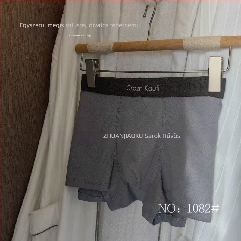 Férfi modal anyagú, varrat nélküli boxeralsónemű, nagy méret, kényelmes, lélegző, középmagas derekú, természetes érzet