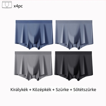 Férfi Tencel boxeralsónemű, lélegző ice silk anyag, antibakteriális ágyéki rész, egyszínű, középmagas derék
