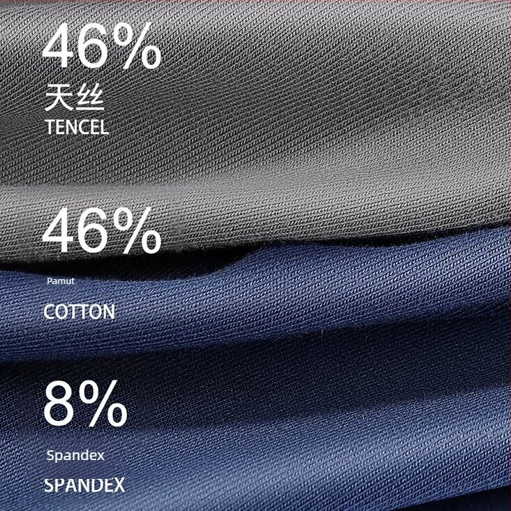 Férfi Tencel boxeralsónemű, lélegző ice silk anyag, antibakteriális ágyéki rész, egyszínű, középmagas derék