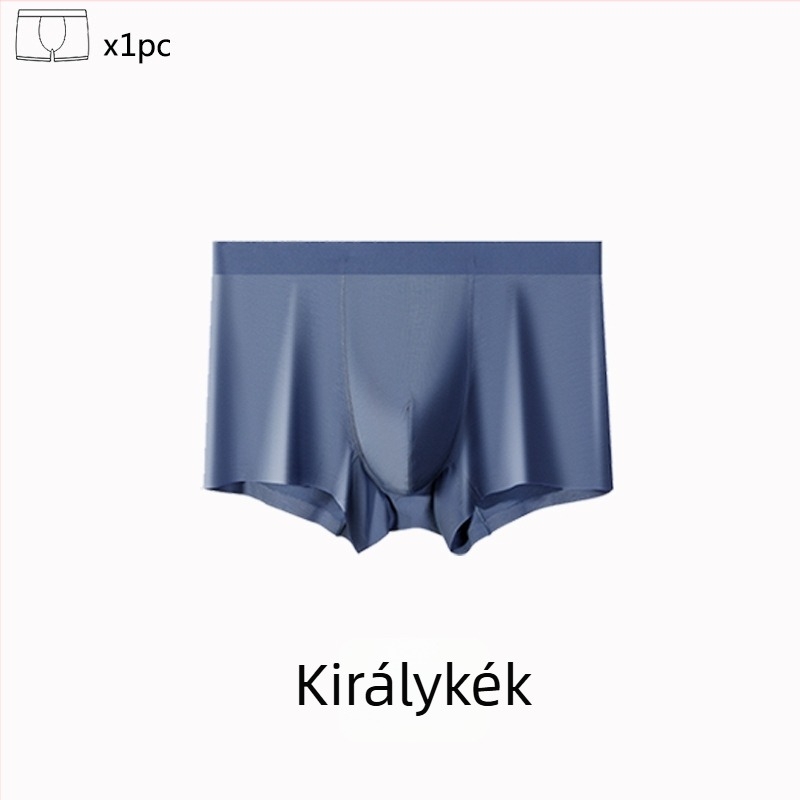 Férfi Tencel boxeralsónemű, lélegző ice silk anyag, antibakteriális ágyéki rész, egyszínű, középmagas derék