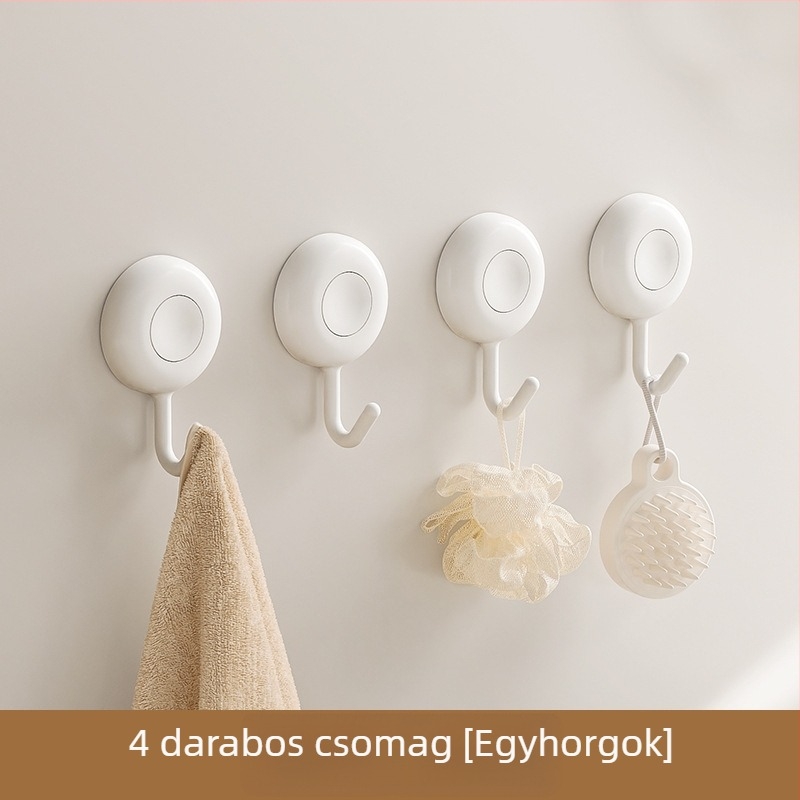 Forgó ragasztókampó, fúrás nélkül, erős tapadással, falra szerelhető, konyha és fürdőszoba tároláshoz