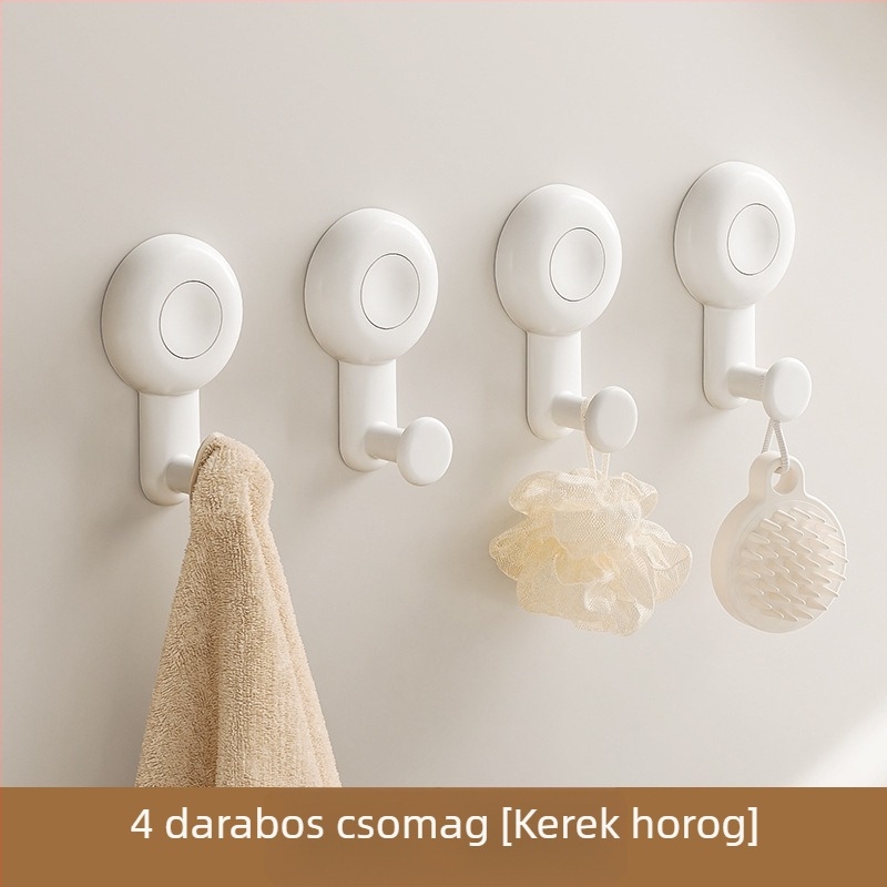 Forgó ragasztókampó, fúrás nélkül, erős tapadással, falra szerelhető, konyha és fürdőszoba tároláshoz