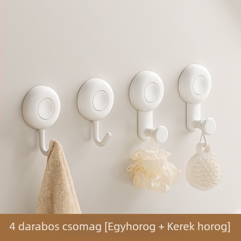 Forgó ragasztókampó, fúrás nélkül, erős tapadással, falra szerelhető, konyha és fürdőszoba tároláshoz