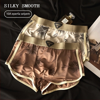 Férfi Ice Silk boxeralsónadrág, nyárra – luxus satin, selymes, lélegző, puha