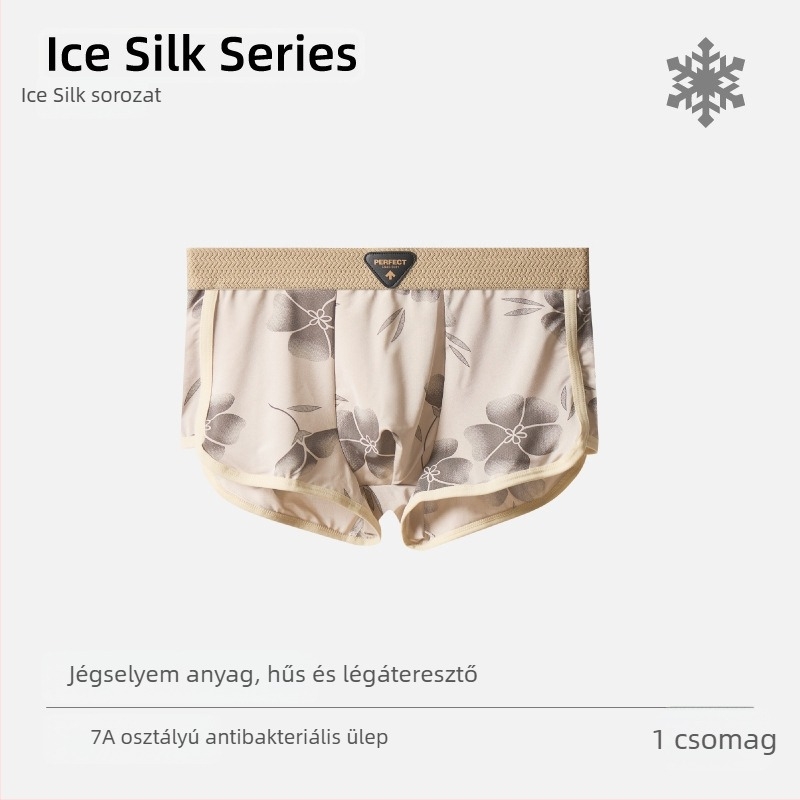 Férfi Ice Silk boxeralsónadrág, nyárra – luxus satin, selymes, lélegző, puha
