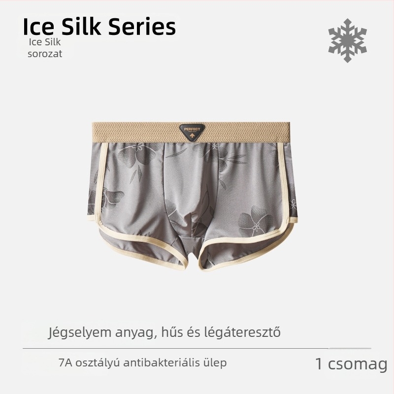 Férfi Ice Silk boxeralsónadrág, nyárra – luxus satin, selymes, lélegző, puha