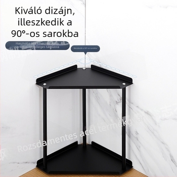 Sarki háromszög alakú konyhai tároló – két szintű rendező fűszerekhez és edényekhez, a munkalapon vagy a mosogató alatti szekrényben