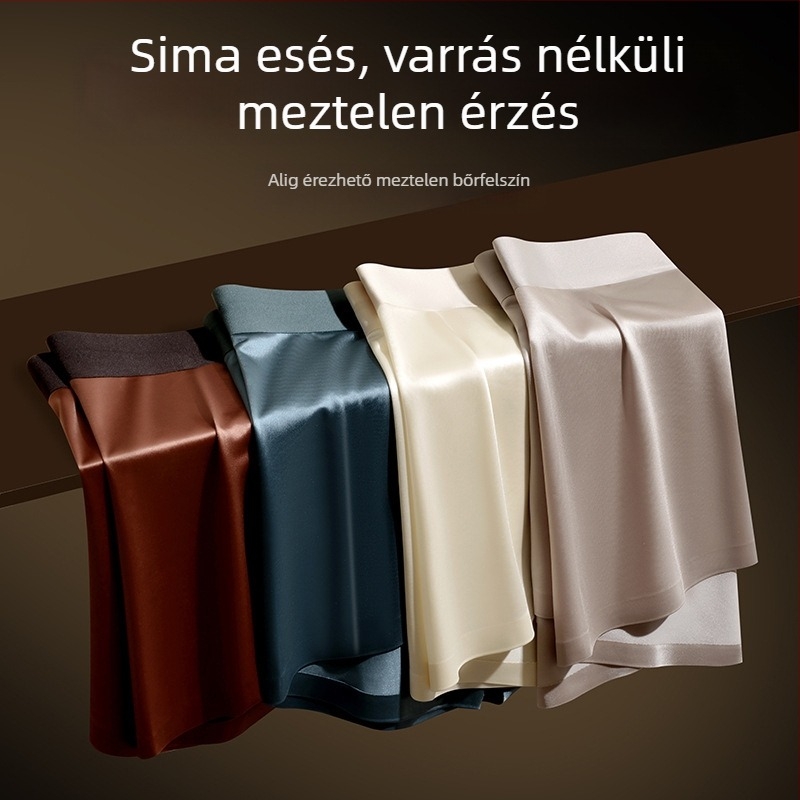 Férfi boxeralsó fényes satinból, ice silk anyagból, antibakteriális zóna, testközeli érzet