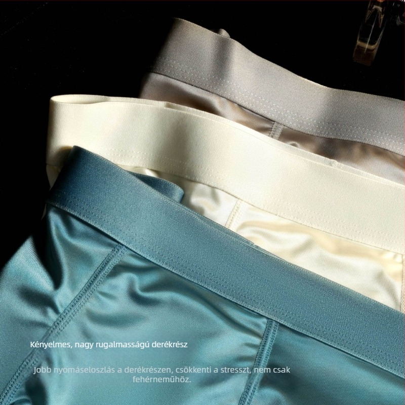 Férfi lélegző Ice Silk szatén boxeralsó