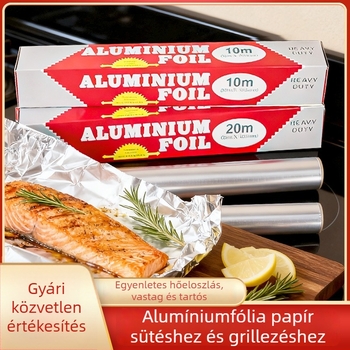 Háztartási sütőpapír olajat felszívó, szilikonnal bevont sütőpapír, sütőedény, serpenyő alátét, alumíniumfólia