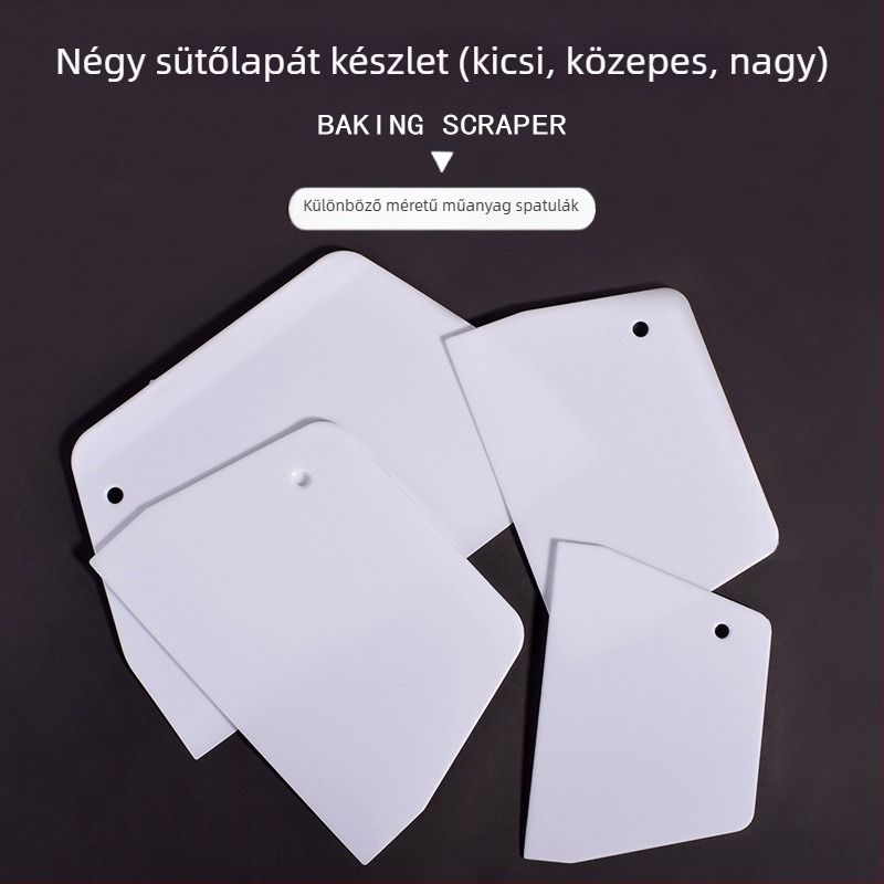 Műanyag vágó és torta spatulája, félkör alakú sütőeszköz, rizs tekercs kaparó