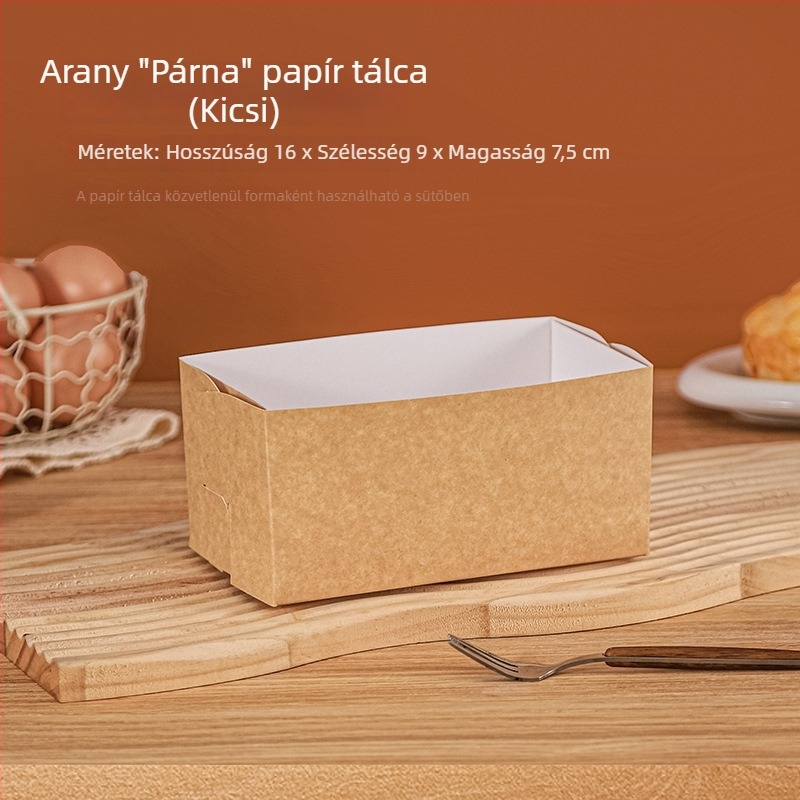 Arany párnás süteménypapír-tepsi csomagolással, hőálló pirítóshoz, sütőzacskó és egyszer használatos kenyértartó