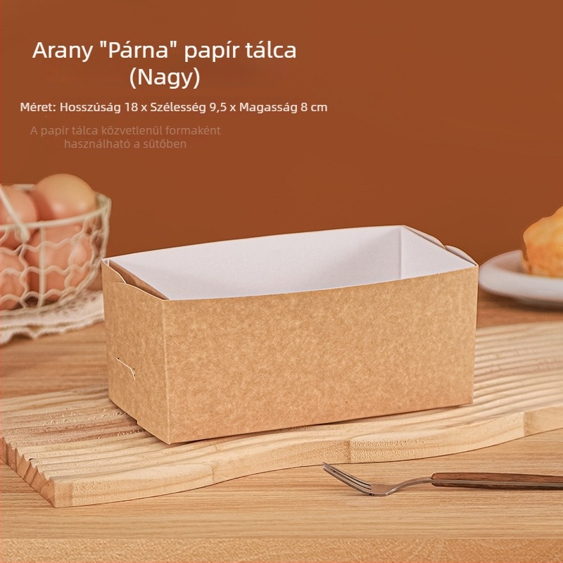 Arany párnás süteménypapír-tepsi csomagolással, hőálló pirítóshoz, sütőzacskó és egyszer használatos kenyértartó