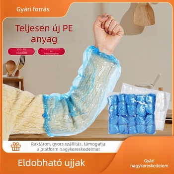 Egyszer használatos átlátszó PE műanyag karvédők a munkához, vízállóak és foltállóak