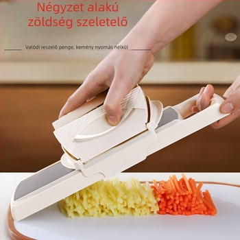 Multifunkcionális konyhai reszelő és szeletelő – durva reszelés zöldségekhez és burgonyához, rozsdamentes acél/ ABS műanyag
