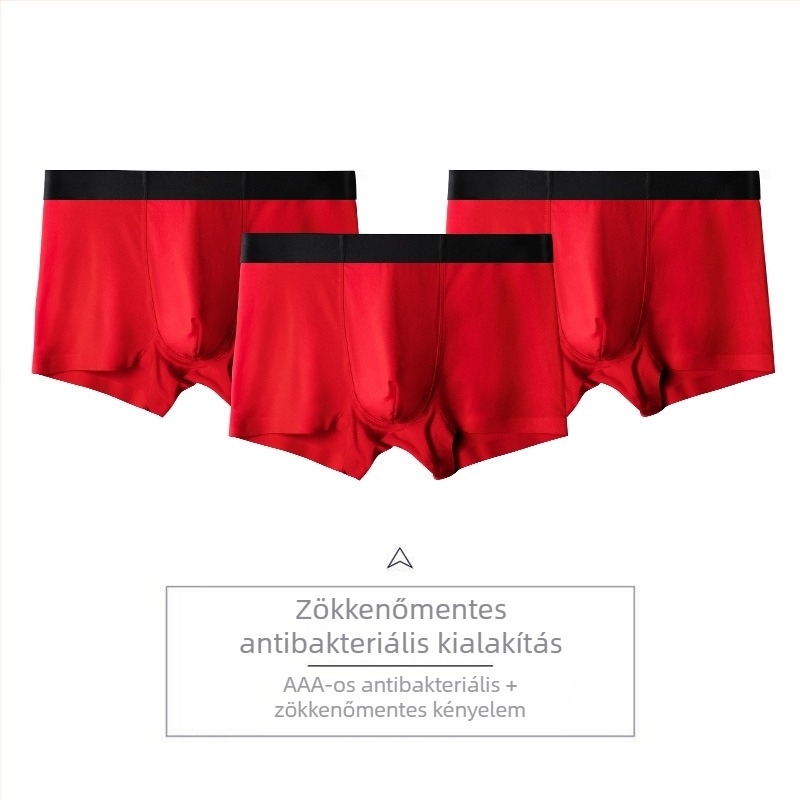 Sima varrás nélküli férfi boxer-briefs modal anyagból, piros, 50S, kiadás a születési évhez