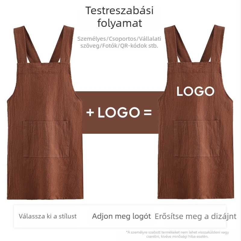 Koreai stílusú női kötény a konyhába és otthonra, lélegző, pánt nélküli, karikatúra nyomtatással