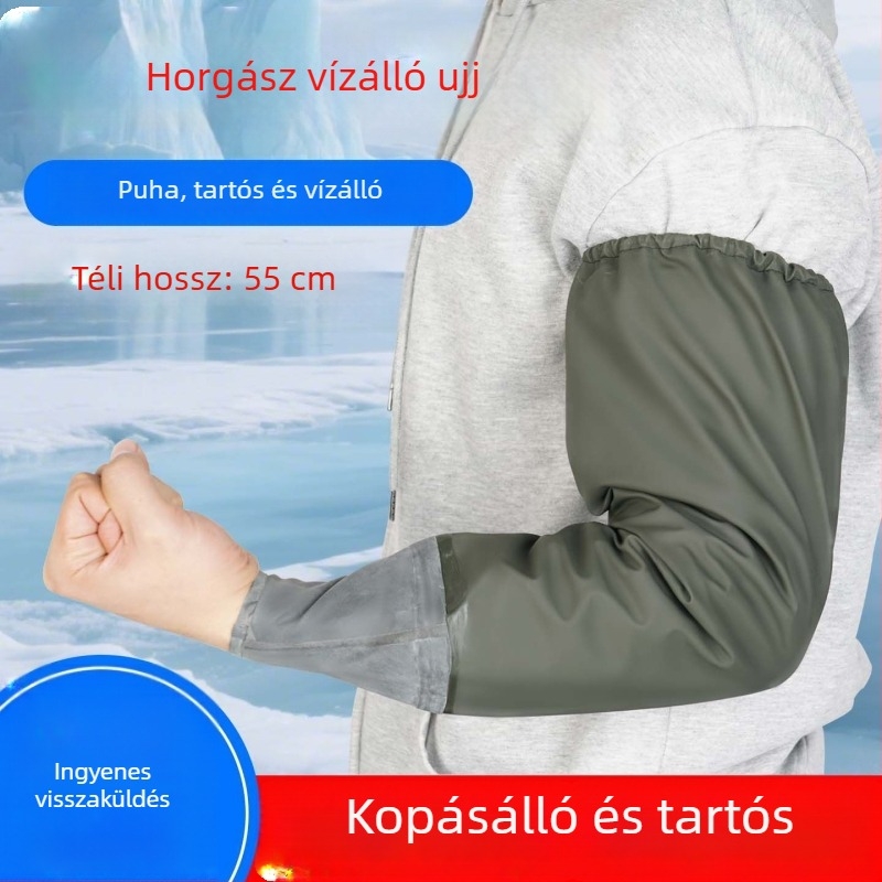 Hosszú vízálló ujjköpeny halak és tenger gyümölcsei kezelése